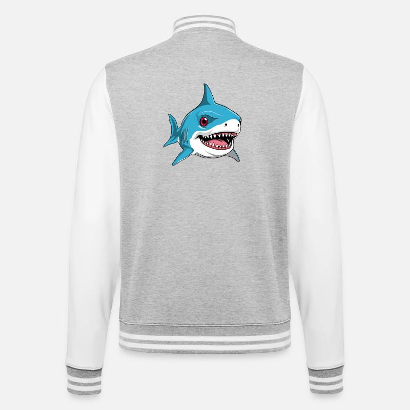 Mignon Petit Requin - Veste Teddy - gris chiné / blanc