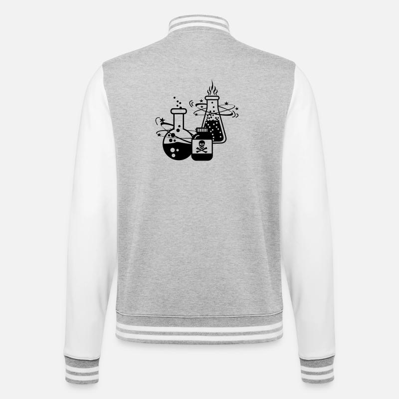 Poison mixing - College Sweat Jacket - heather grey/white
