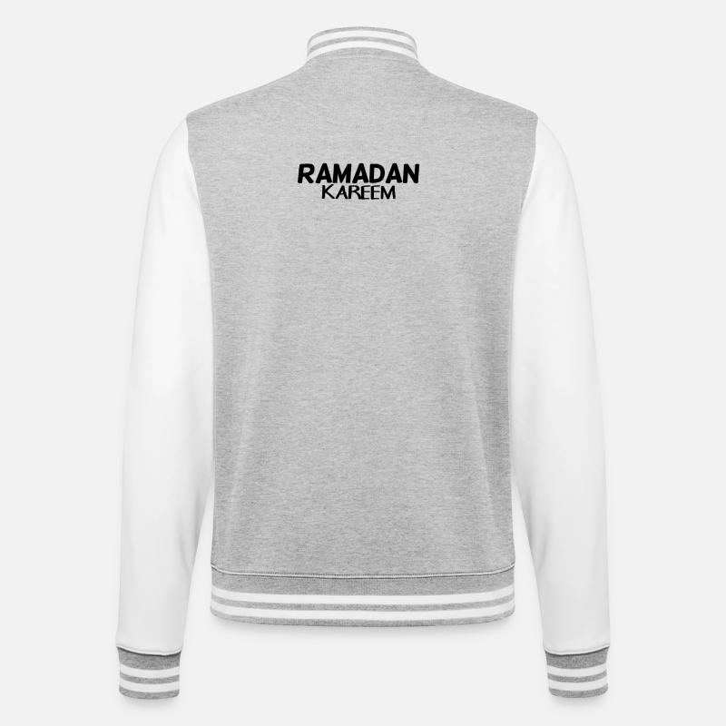Ramadan Kareem - College-Sweatjacke - Grau meliert/Weiß