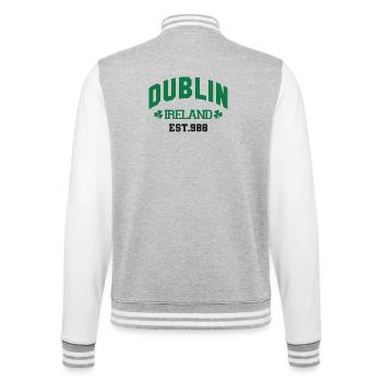 Dublin - Irlande - Veste Teddy - gris chiné / blanc - Dos - Marisol (170cm)