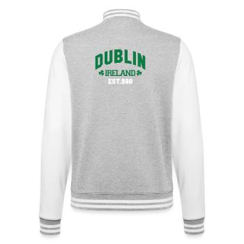 Dublin - Irlande - Veste Teddy - gris chiné / blanc - Dos - Marisol (170cm)