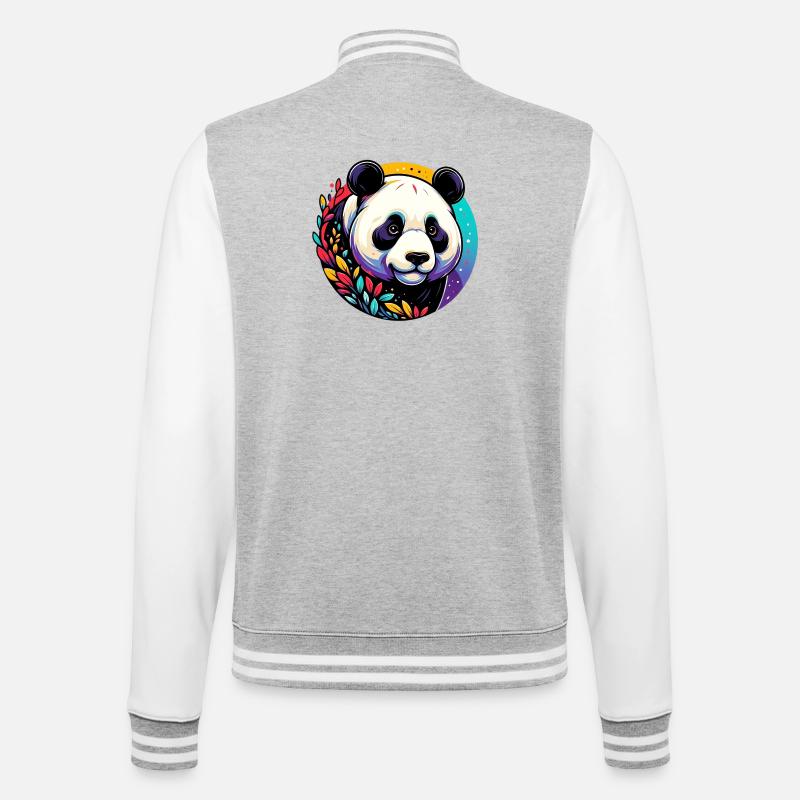 Panda - Veste Teddy - gris chiné / blanc