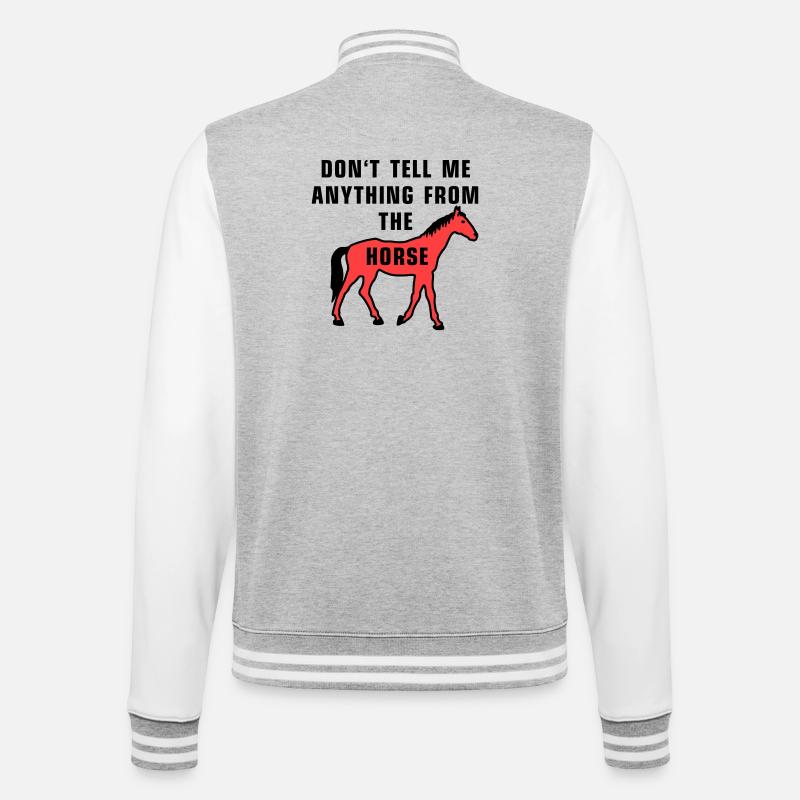 Ne me dites rien du cheval - Veste Teddy - gris chiné / blanc