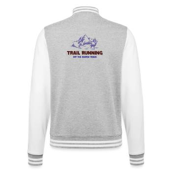 Trailrunning - abseits der ausgetretenen Pfade - College-Sweatjacke - Grau meliert/Weiß - Hinten - Marisol (170cm)