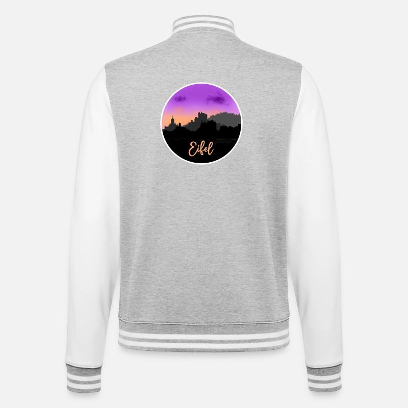 Eifel Fineline Skyline - College-Sweatjacke - Grau meliert/Weiß