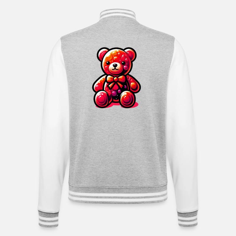 Ours - Veste Teddy - gris chiné / blanc