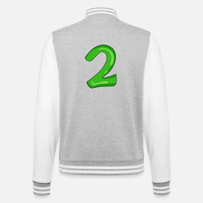 Deux - 2 - Numéro Numéro - Veste Teddy - gris chiné / blanc