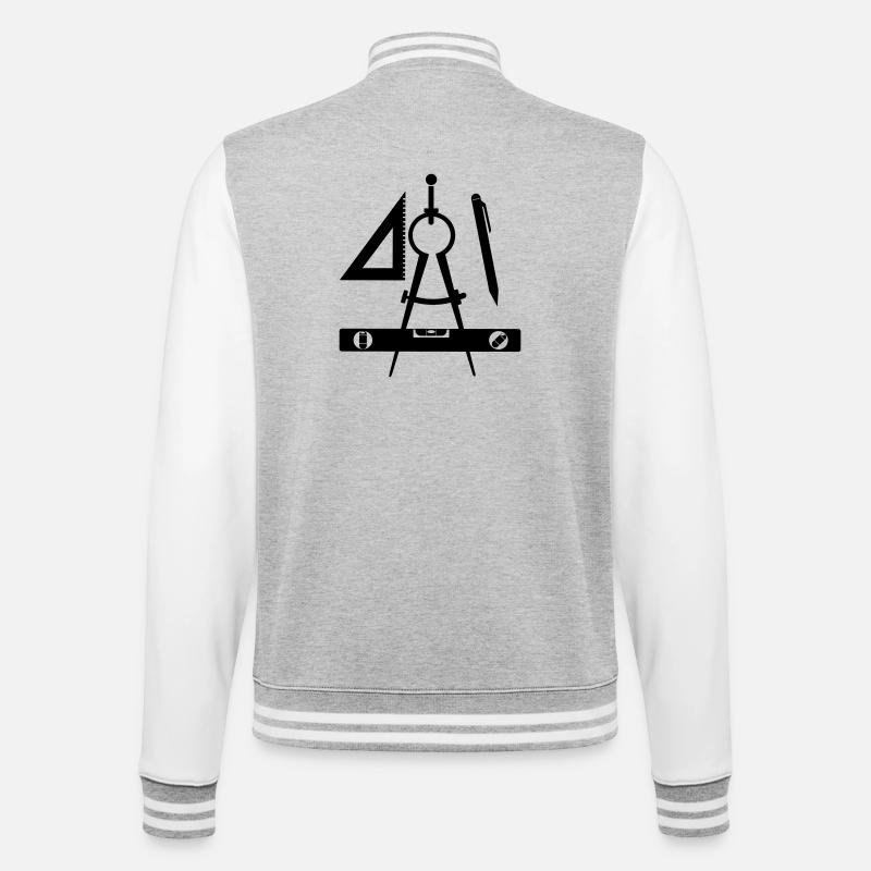 Logo de l’architecte - Veste Teddy - gris chiné / blanc