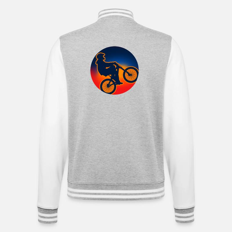 Vélo VTT Cyclisme Cadeau - Veste Teddy - gris chiné / blanc