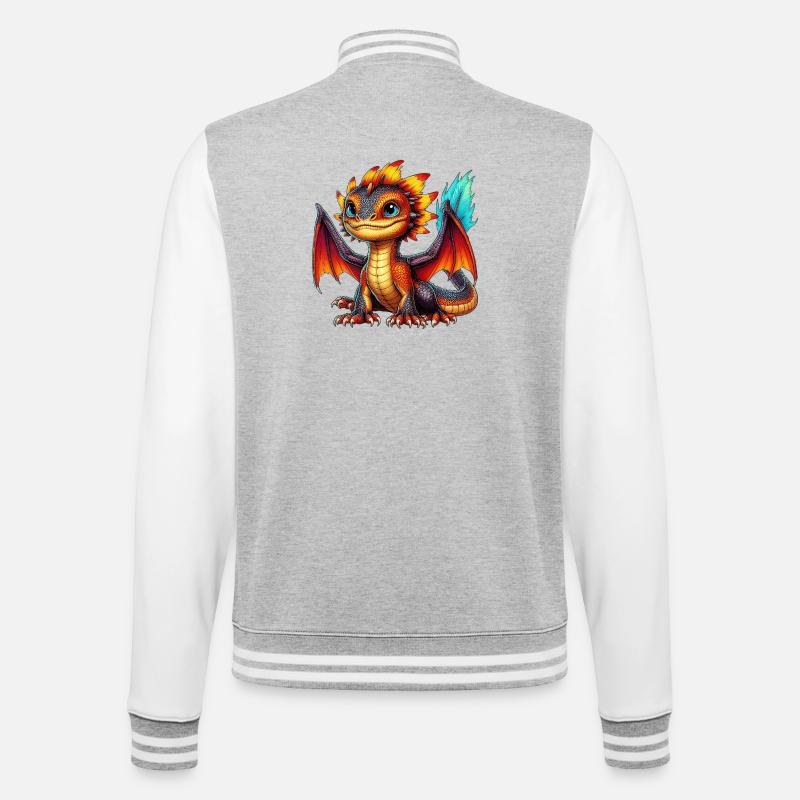 Dragon - Veste Teddy - gris chiné / blanc