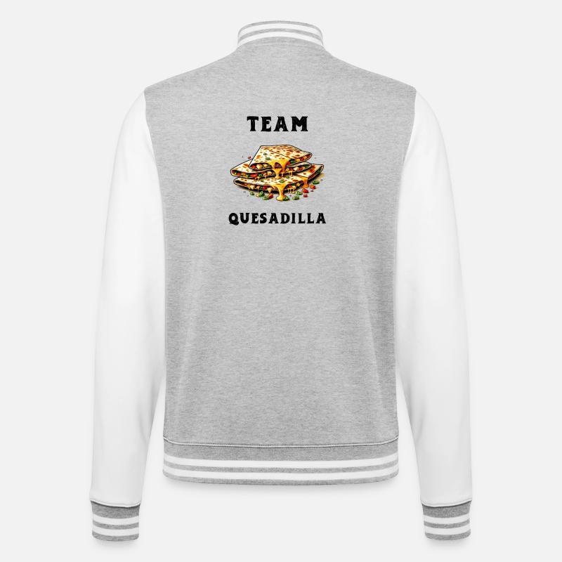 Team Quesadilla Mexiko - College-Sweatjacke - Grau meliert/Weiß