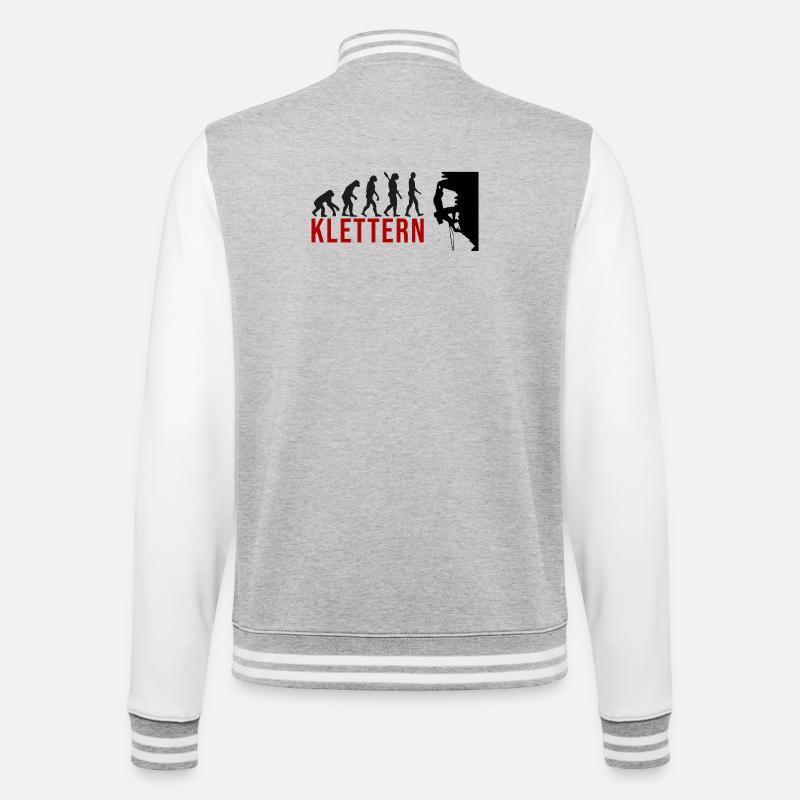 Ecolution Klettern - College-Sweatjacke - Grau meliert/Weiß