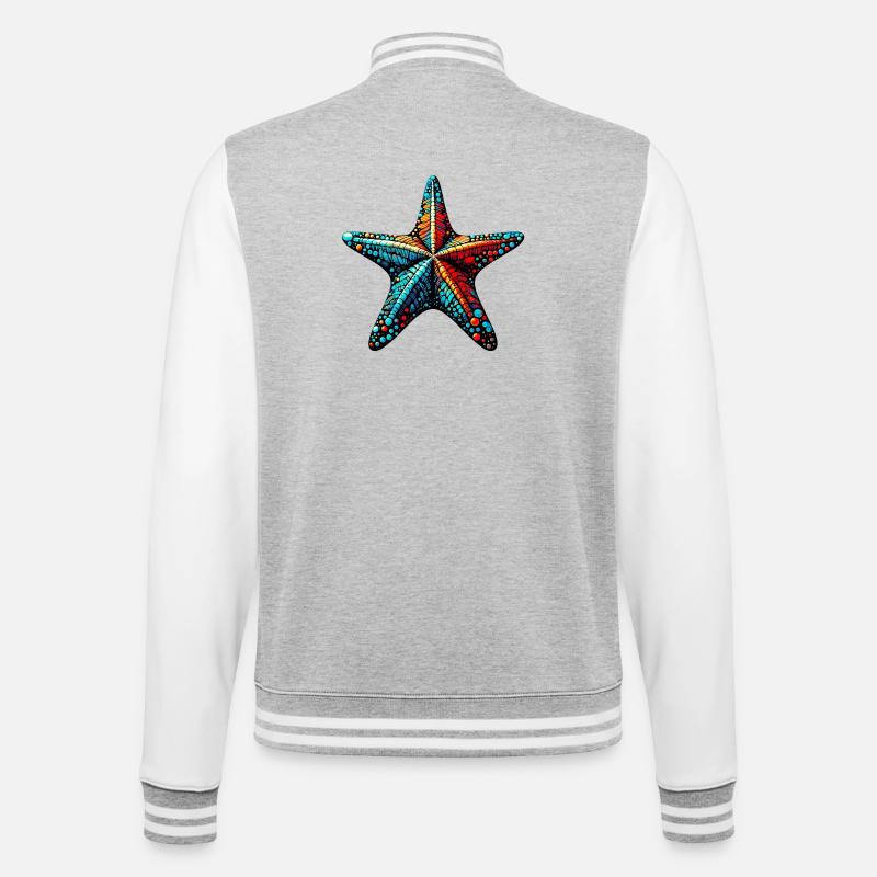 Starfish - College Sweat Jacket - heather grey/white