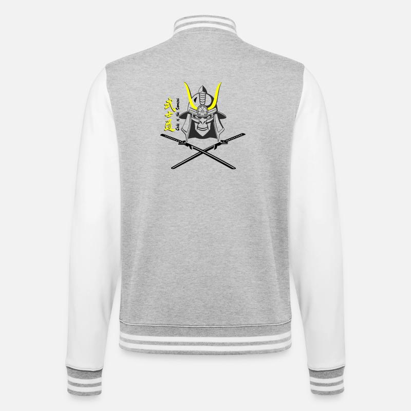 Samuraihelm Kabuto 5 - College-Sweatjacke - Grau meliert/Weiß