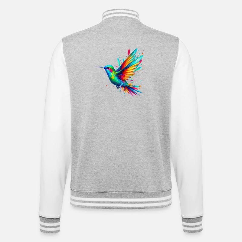 Hummingbird - College Sweat Jacket - heather grey/white