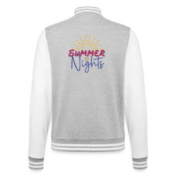 Summer Nights - College Sweat Jacket - heather grey/white - Back - Marisol (170cm)