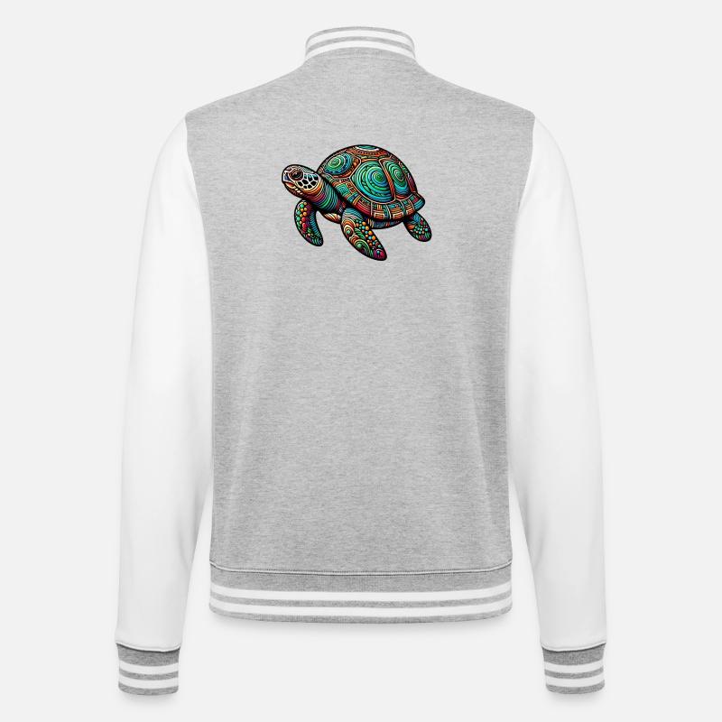 Turtle - College Sweat Jacket - heather grey/white