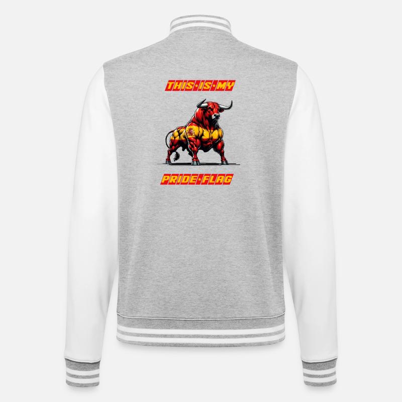 This is my pride flag Spain - College Sweat Jacket - heather grey/white