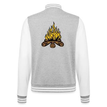 Feu de camp - Veste Teddy - gris chiné / blanc - Dos - Marisol (170cm)