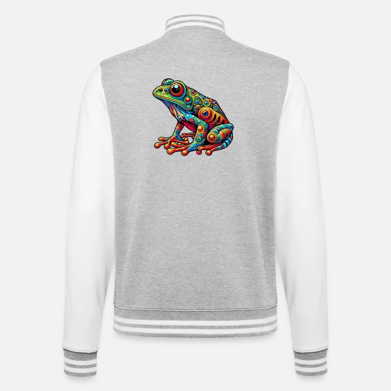 Frog - College Sweat Jacket - heather grey/white
