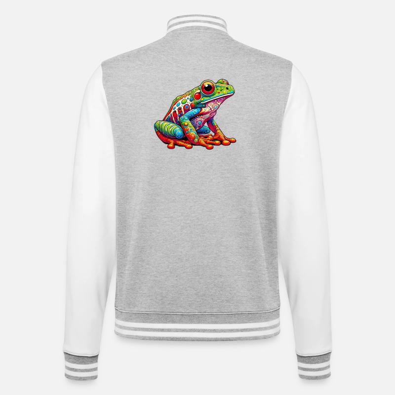 Frog - College Sweat Jacket - heather grey/white