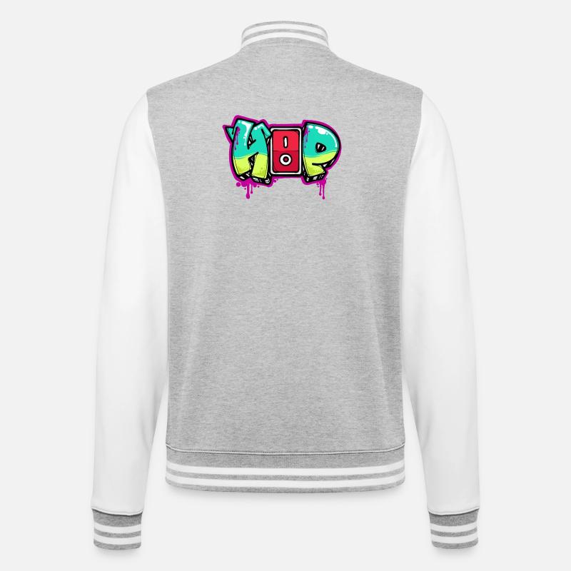 Strassenkunst Graffiti Spraydose Kunst Spruch - College-Sweatjacke - Grau meliert/Weiß