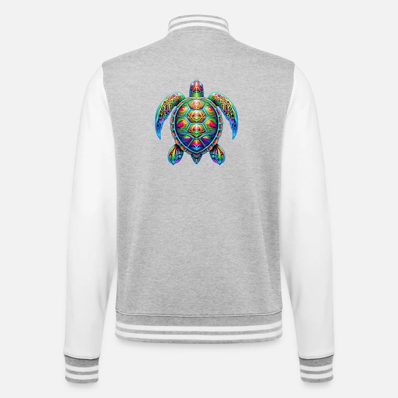 Turtle - College Sweat Jacket - heather grey/white