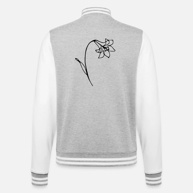 narcisse - Veste Teddy - gris chiné / blanc