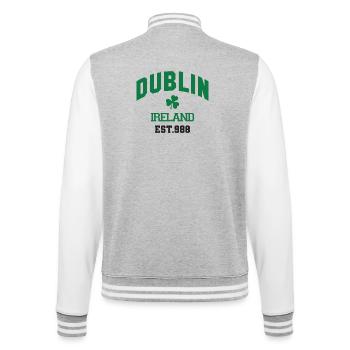 Dublin - Irlande - Veste Teddy - gris chiné / blanc - Dos - Marisol (170cm)