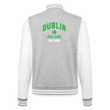 Dublin - Irlande - Veste Teddy - gris chiné / blanc - Dos - Marisol (170cm)