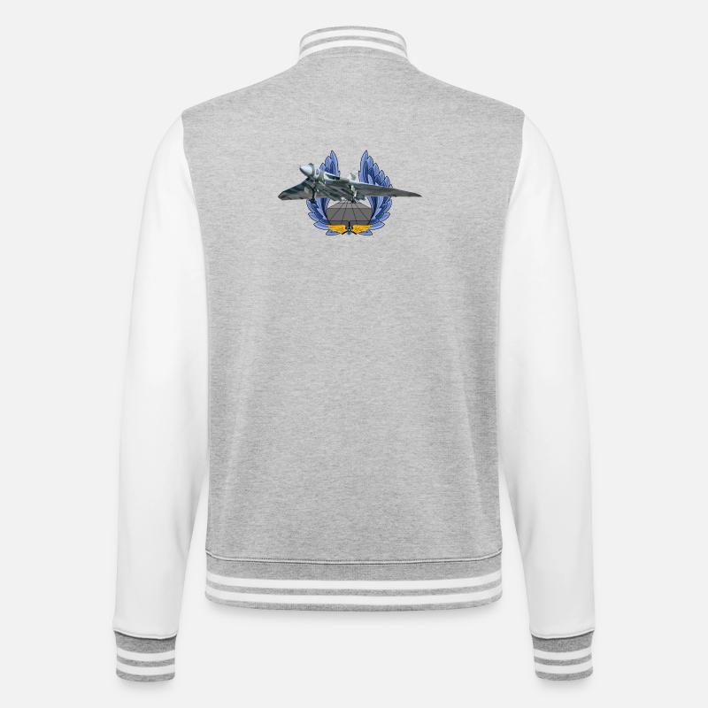 Vulcan - College Sweat Jacket - heather grey/white