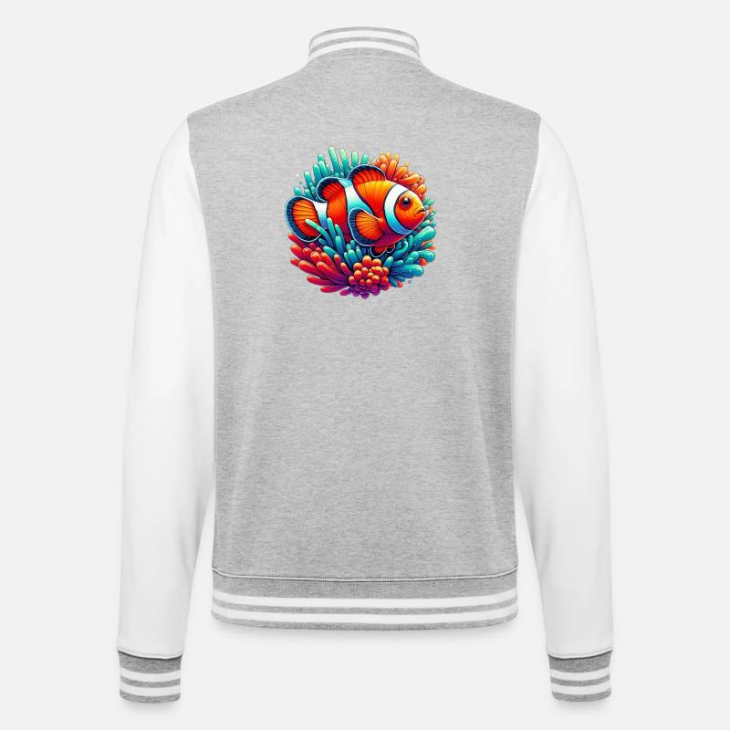 Clownfish - College Sweat Jacket - heather grey/white