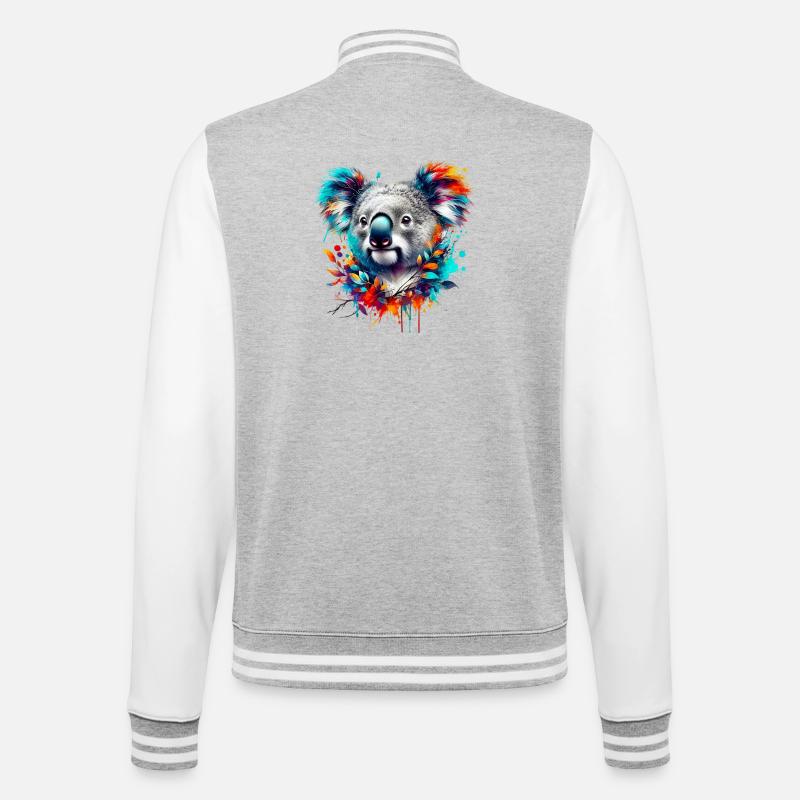 Koala - Veste Teddy - gris chiné / blanc