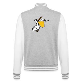 Bird of prey - College Sweat Jacket - heather grey/white - Back - Marisol (170cm)