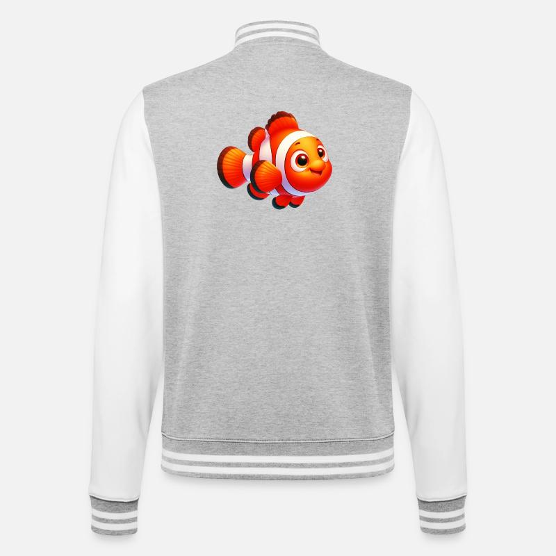 Clownfish - College Sweat Jacket - heather grey/white