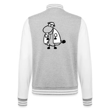 Mouton du docteur - Veste Teddy - gris chiné / blanc - Dos - Marisol (170cm)