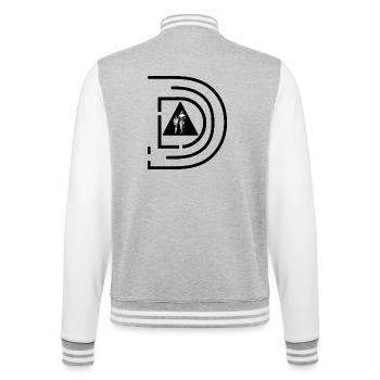 DAD - Papa - Vater - Superdad - College-Sweatjacke - Grau meliert/Weiß - Hinten - Marisol (170cm)