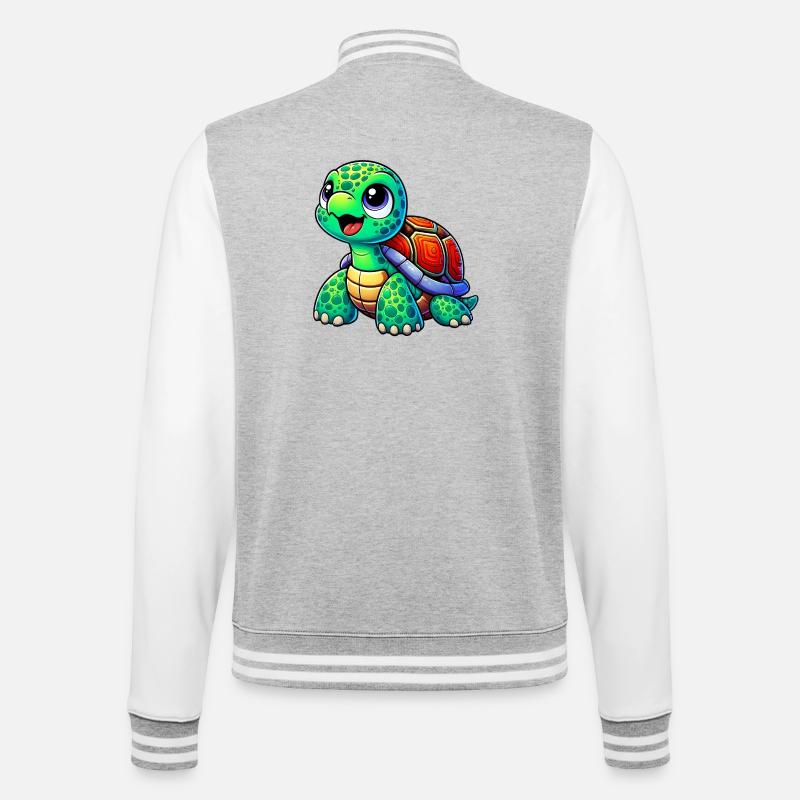 Turtle - College Sweat Jacket - heather grey/white