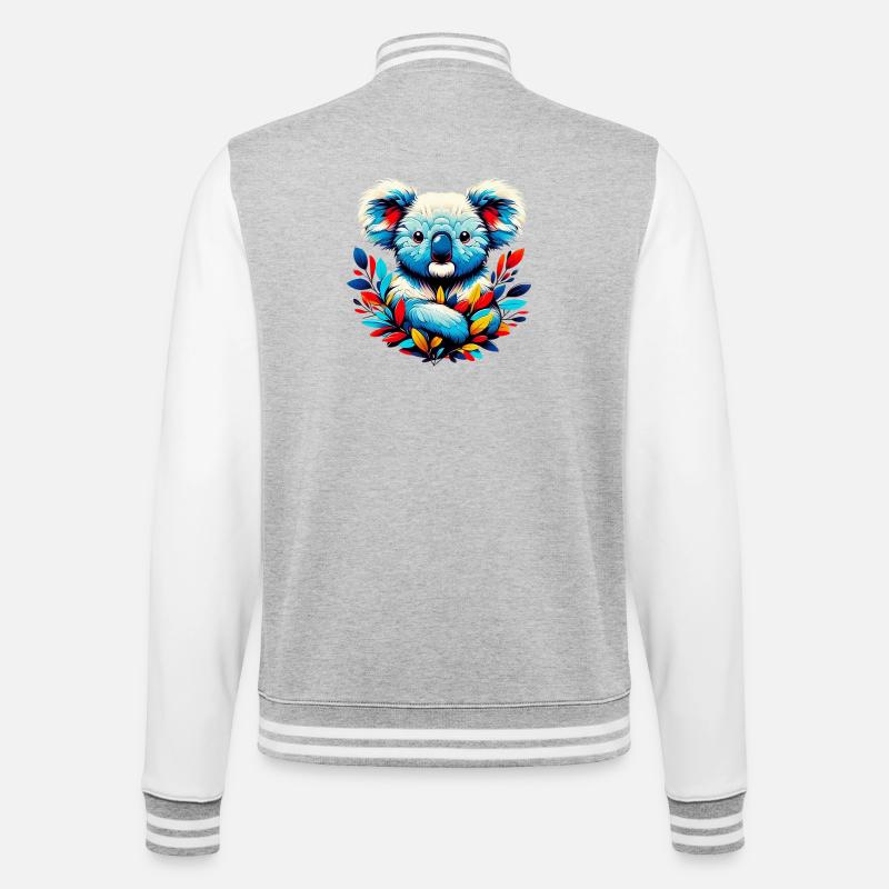 Koala - Veste Teddy - gris chiné / blanc