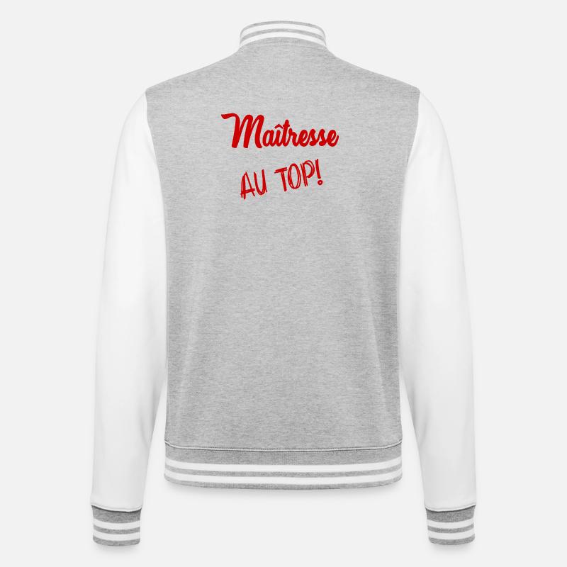 MERCI. MAÎTRESSE. MERCI MAÎTRESSE. MAITRESSE - Veste Teddy - gris chiné / blanc