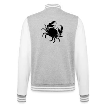 Sternzeichen-Bild Krebs - College-Sweatjacke - Grau meliert/Weiß - Hinten - Marisol (170cm)