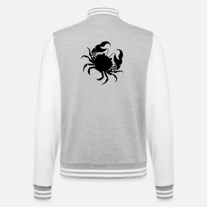 Signe du zodiaque signe image Cancer - Veste Teddy - gris chiné / blanc