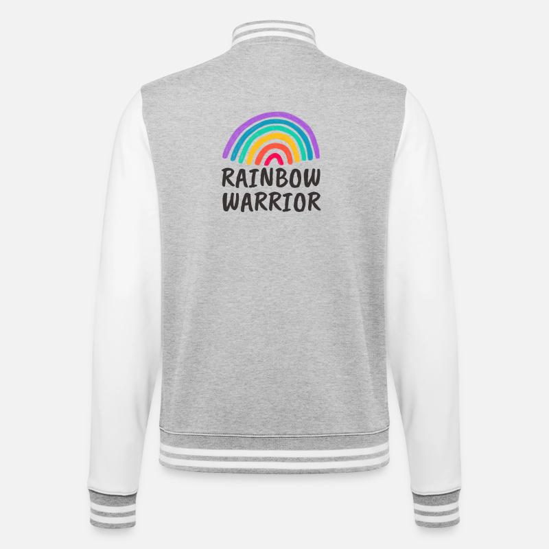 Rainbow Warrior - College Sweat Jacket - heather grey/white