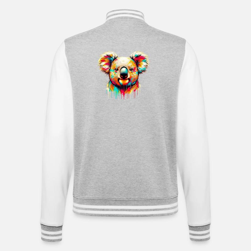 Koala - Veste Teddy - gris chiné / blanc