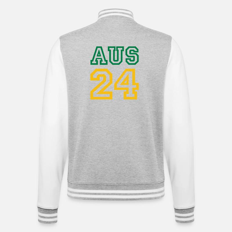 Australia Australien - College-Sweatjacke - Grau meliert/Weiß