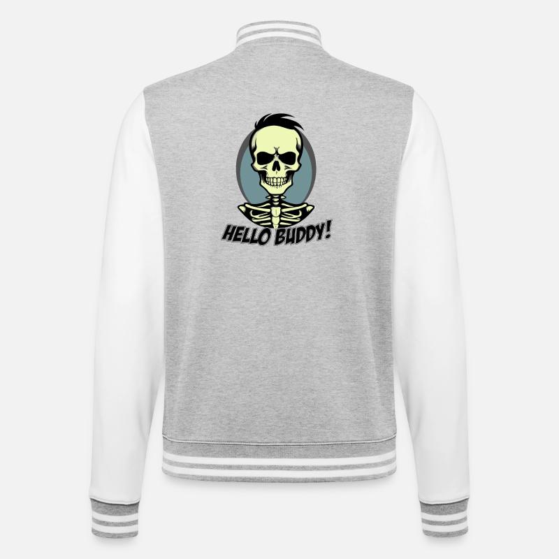 Hello Buddy 2 - College-Sweatjacke - Grau meliert/Weiß