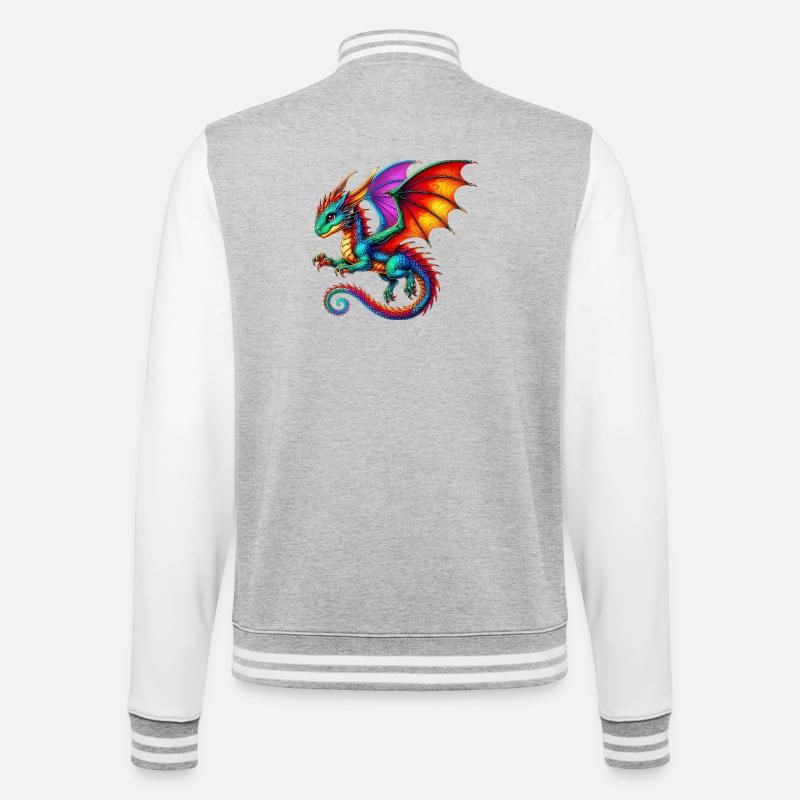 Dragon - Veste Teddy - gris chiné / blanc