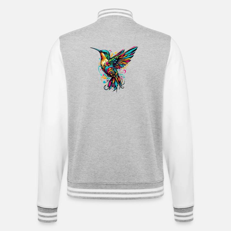 Hummingbird - College Sweat Jacket - heather grey/white