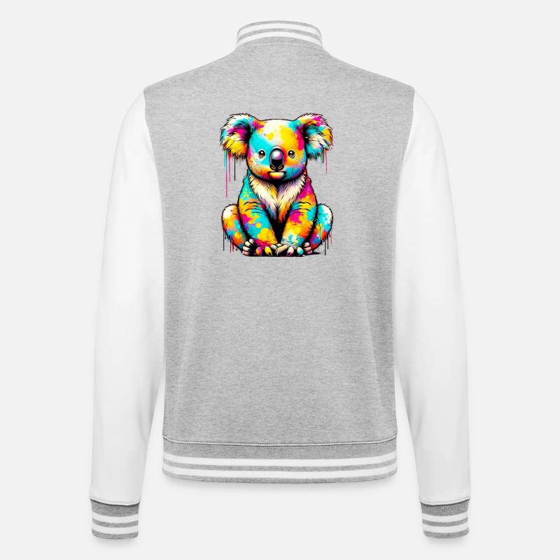 Koala - Veste Teddy - gris chiné / blanc