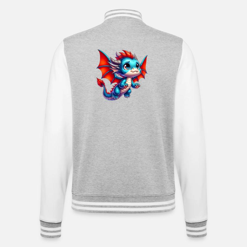 Dragon - Veste Teddy - gris chiné / blanc